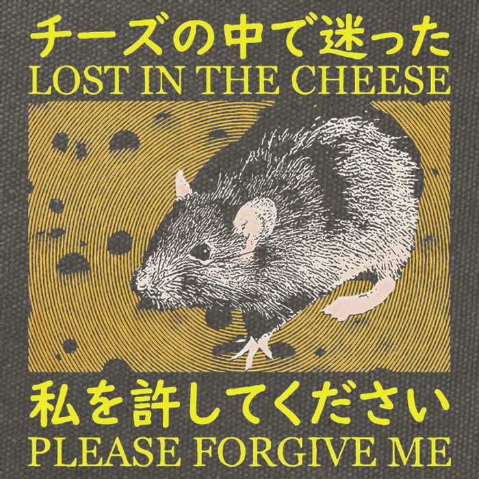 Lost In The Cheese Japanese Rat Cotton Canvas Backpack