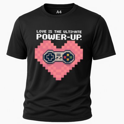 Love Is The Ultimate Powerup Funny Heart Game Controller Great Gift Performance Shirt
