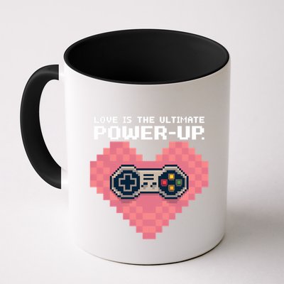 Love Is The Ultimate Powerup Funny Heart Game Controller Great Gift Mug