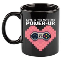 Love Is The Ultimate Powerup Funny Heart Game Controller Great Gift 11oz C Handle Ceramic Mug