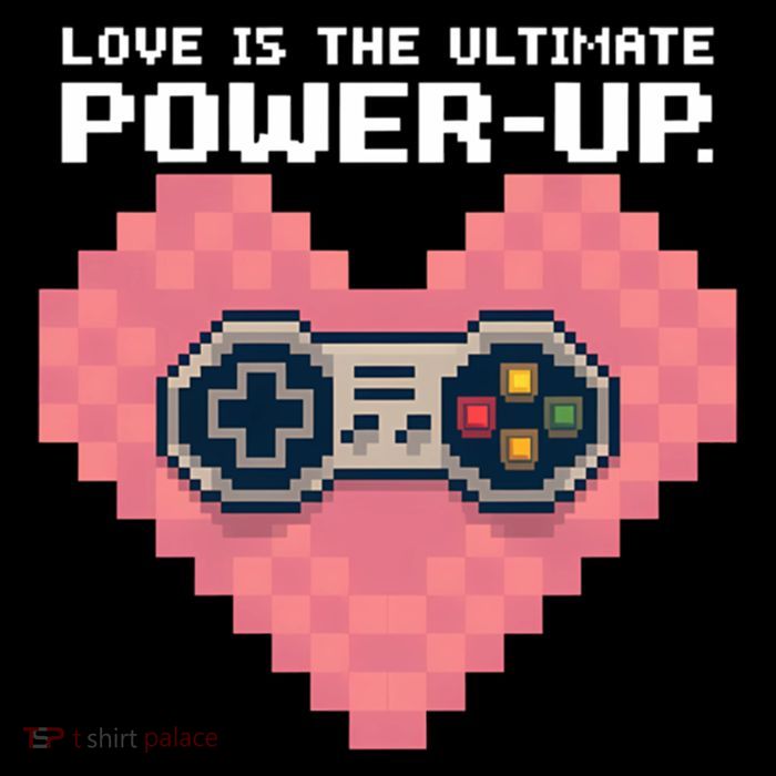 Love Is The Ultimate Powerup Funny Heart Game Controller Great Gift Cropped Pullover Crew