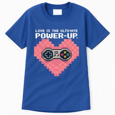 Love Is The Ultimate Powerup Funny Heart Game Controller Great Gift Tall T-Shirt