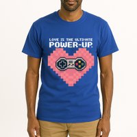 Love Is The Ultimate Powerup Funny Heart Game Controller Great Gift Tall T-Shirt
