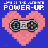 Love Is The Ultimate Powerup Funny Heart Game Controller Great Gift Tall T-Shirt