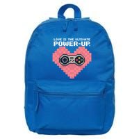 Love Is The Ultimate Powerup Funny Heart Game Controller Great Gift 16 in Basic Backpack