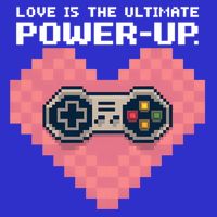 Love Is The Ultimate Powerup Funny Heart Game Controller Great Gift 16 in Basic Backpack