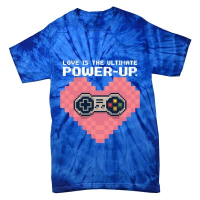 Love Is The Ultimate Powerup Funny Heart Game Controller Great Gift Tie-Dye T-Shirt