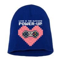 Love Is The Ultimate Powerup Funny Heart Game Controller Great Gift Short Acrylic Beanie