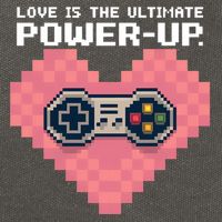 Love Is The Ultimate Powerup Funny Heart Game Controller Great Gift Cotton Canvas Backpack