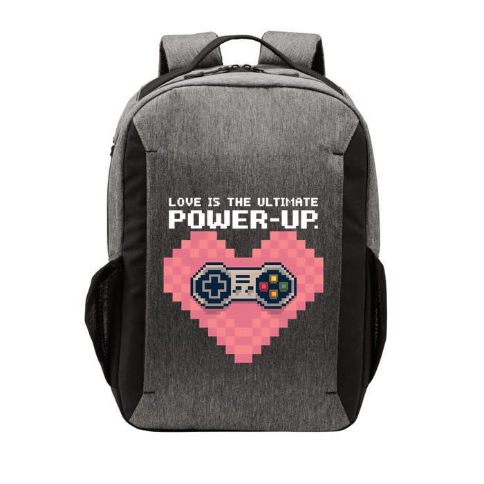 Love Is The Ultimate Powerup Funny Heart Game Controller Great Gift Vector Backpack