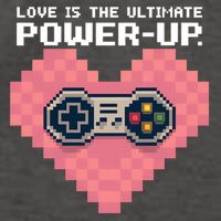 Love Is The Ultimate Powerup Funny Heart Game Controller Great Gift Vector Backpack