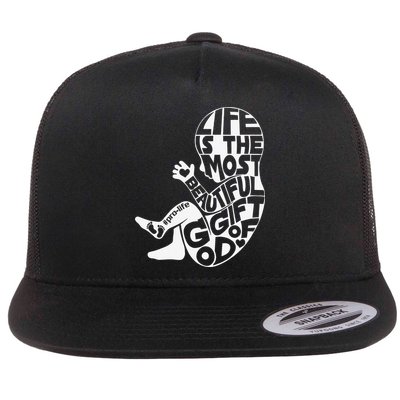 Life Is The Most Beautiful Of God ProLife Saves Lives Flatbill Hat