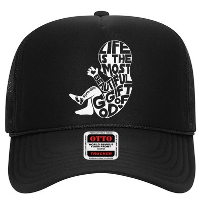 Life Is The Most Beautiful Of God ProLife Saves Lives Trucker Hat