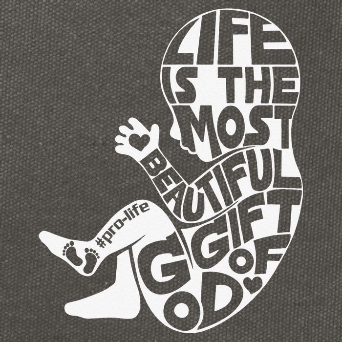 Life Is The Most Beautiful Of God ProLife Saves Lives Cotton Canvas Backpack