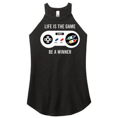 Life Is The Game Be A Winner Women’s Perfect Tri Rocker Tank