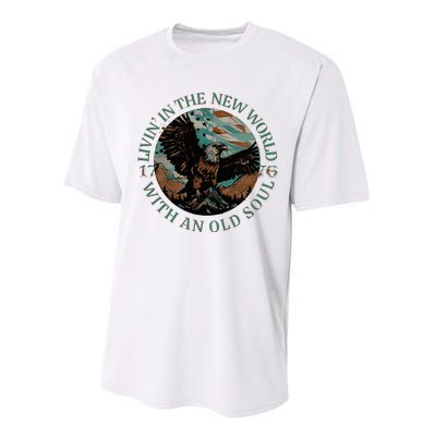 Living In The New World With An Old Soul Performance Sprint T-Shirt