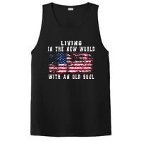 Living In The New World With An Old Soul America Flag PosiCharge Competitor Tank