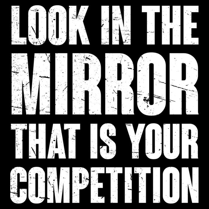 Look In The Mirror That Is Your Competitions Drawstring Bag