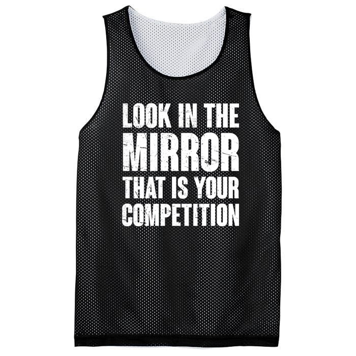 Look In The Mirror That Is Your Competitions Mesh Reversible Basketball Jersey Tank