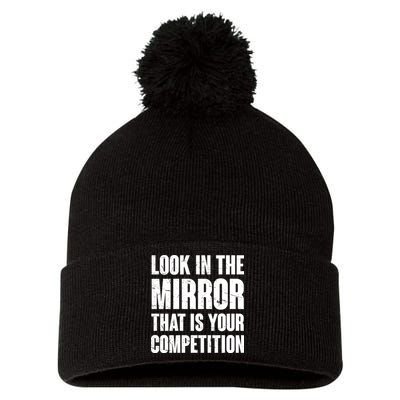 Look In The Mirror That Is Your Competitions Pom Pom 12in Knit Beanie