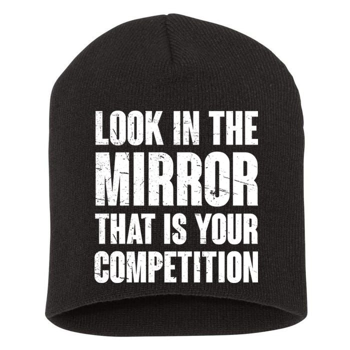 Look In The Mirror That Is Your Competitions Short Acrylic Beanie