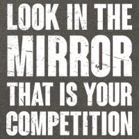 Look In The Mirror That Is Your Competitions Cotton Canvas Backpack