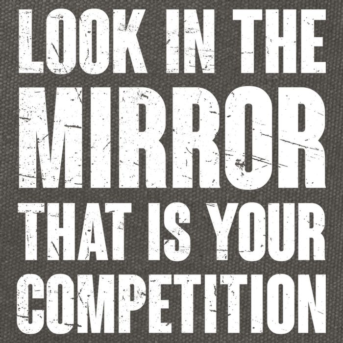 Look In The Mirror That Is Your Competitions Cotton Canvas Backpack