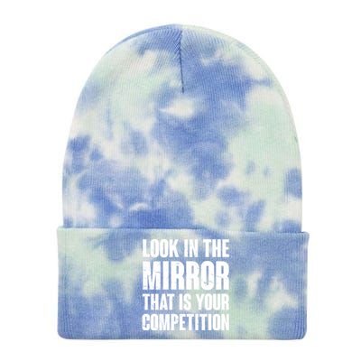 Look In The Mirror That Is Your Competitions Tie Dye 12in Knit Beanie