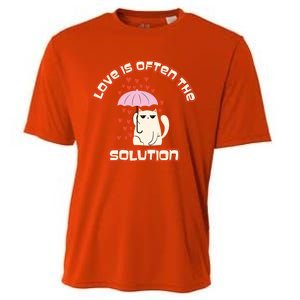 Love Is The Solution Cool Cat Love Is Blind Fall In Love Meaningful Gift Cooling Performance Crew T-Shirt