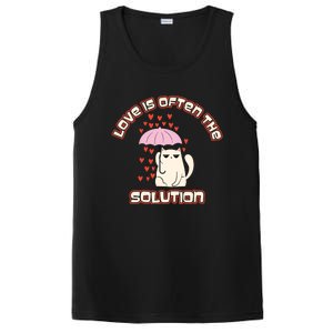 Love Is The Solution Cool Cat Love Is Blind Fall In Love Meaningful Gift PosiCharge Competitor Tank