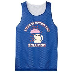 Love Is The Solution Cool Cat Love Is Blind Fall In Love Meaningful Gift Mesh Reversible Basketball Jersey Tank