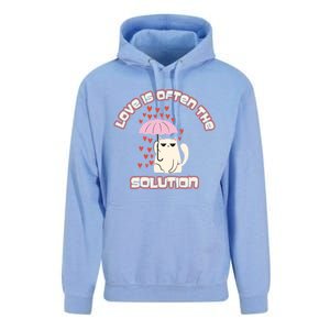 Love Is The Solution Cool Cat Love Is Blind Fall In Love Meaningful Gift Unisex Surf Hoodie