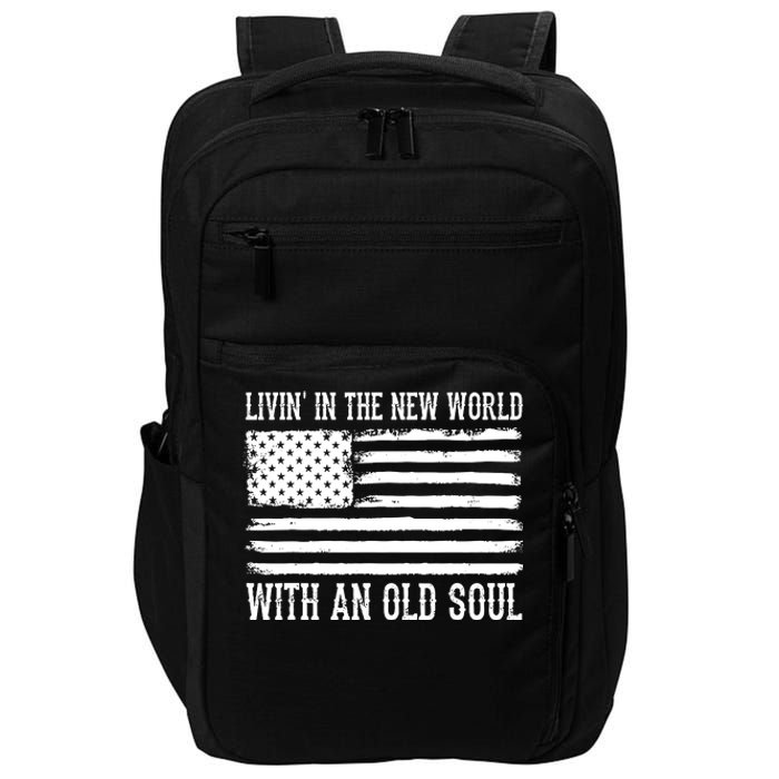 Living In The New World With An Old Soul America Flag Impact Tech Backpack