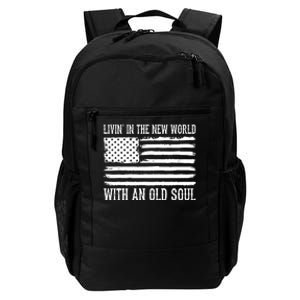 Living In The New World With An Old Soul America Flag Daily Commute Backpack