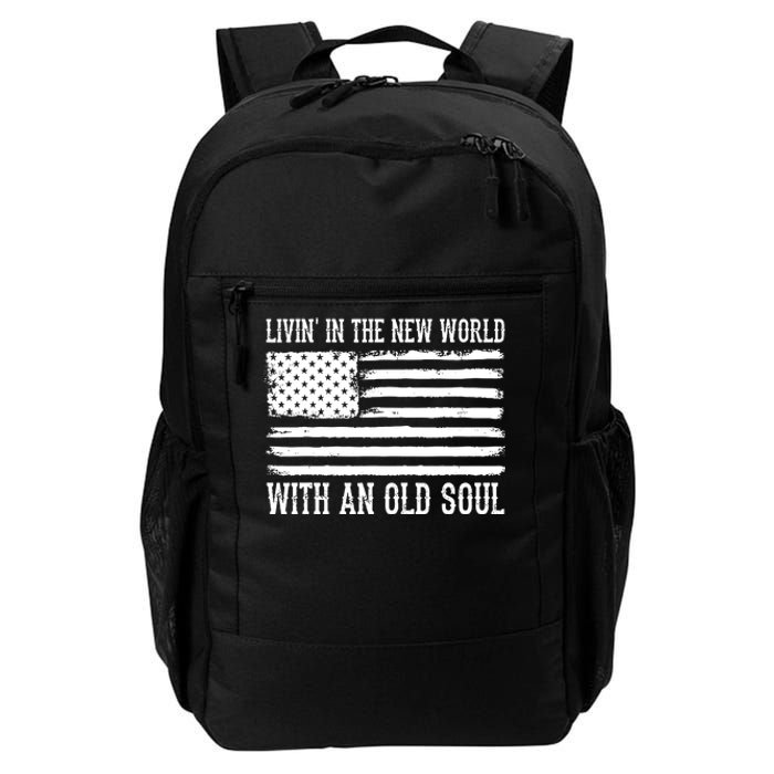 Living In The New World With An Old Soul America Flag Daily Commute Backpack