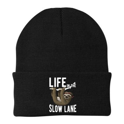 Life In The Slow Lane Funny Sloth Lover Meaningful Gift Beanie