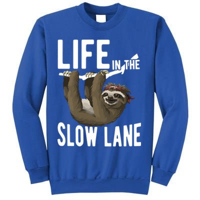 Life In The Slow Lane Funny Sloth Lover Meaningful Gift Sweatshirt