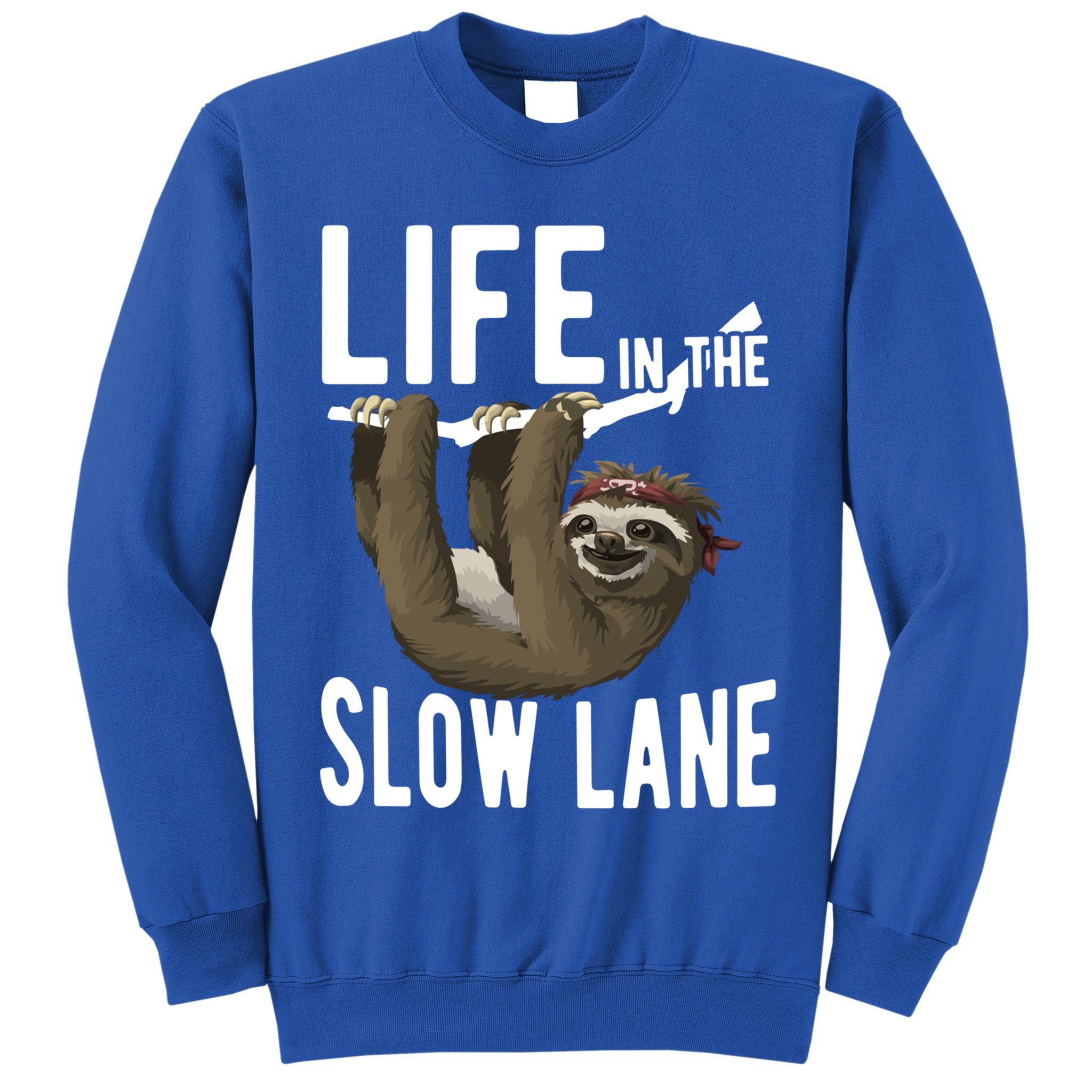 Life In The Slow Lane Funny Sloth Lover Meaningful Gift Tall Sweatshirt
