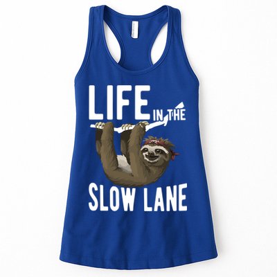 Life In The Slow Lane Funny Sloth Lover Meaningful Gift Womens Tank Top