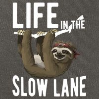Life In The Slow Lane Funny Sloth Lover Meaningful Gift Cotton Canvas Backpack