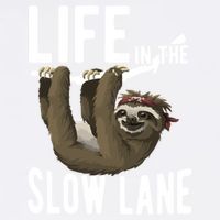 Life In The Slow Lane Funny Sloth Lover Meaningful Gift Garment-Dyed Sweatshirt