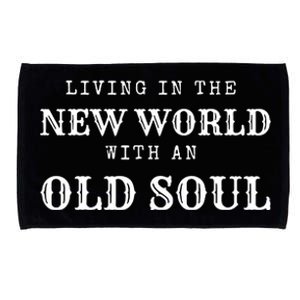 Living In The New World With An Old Soul America Flag Microfiber Hand Towel