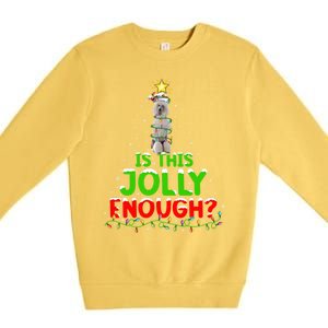 Lighting Is This Jolly Enough Standard Poodle Christmas Tree Gift Premium Crewneck Sweatshirt