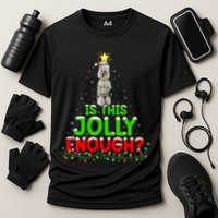 Lighting Is This Jolly Enough Standard Poodle Christmas Tree Gift Performance Shirt