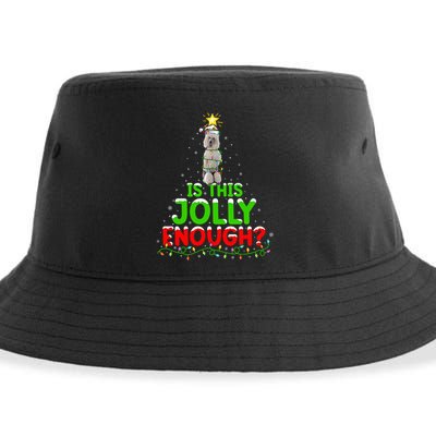 Lighting Is This Jolly Enough Standard Poodle Christmas Tree Gift Sustainable Bucket Hat