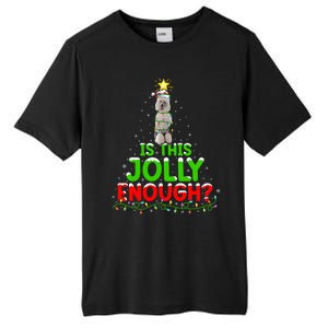 Lighting Is This Jolly Enough Standard Poodle Christmas Tree Gift Tall Fusion ChromaSoft Performance T-Shirt