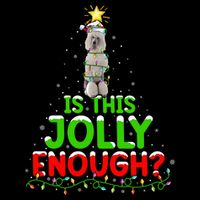 Lighting Is This Jolly Enough Standard Poodle Christmas Tree Gift Drawstring Bag