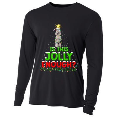 Lighting Is This Jolly Enough Standard Poodle Christmas Tree Gift Cooling Performance Long Sleeve Crew