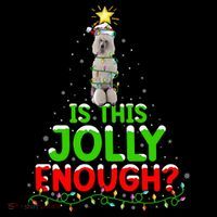 Lighting Is This Jolly Enough Standard Poodle Christmas Tree Gift Youth Performance Sprint T-Shirt
