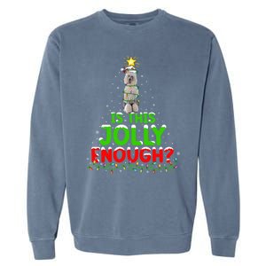 Lighting Is This Jolly Enough Standard Poodle Christmas Tree Gift Garment-Dyed Sweatshirt